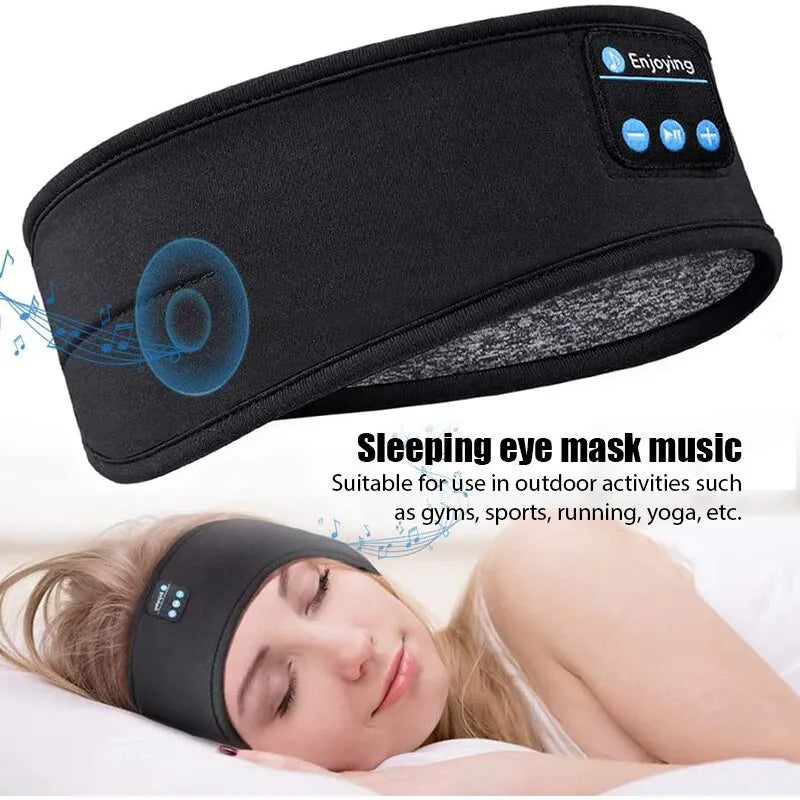 Bluetooth Earphones Sports Sleeping Headband Elastic Wireless Headphones Music Eye Mask Wireless Bluetooth Headset Headband
